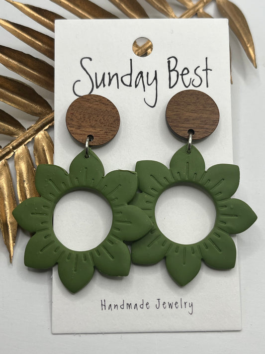 Olive Green Sunflowers