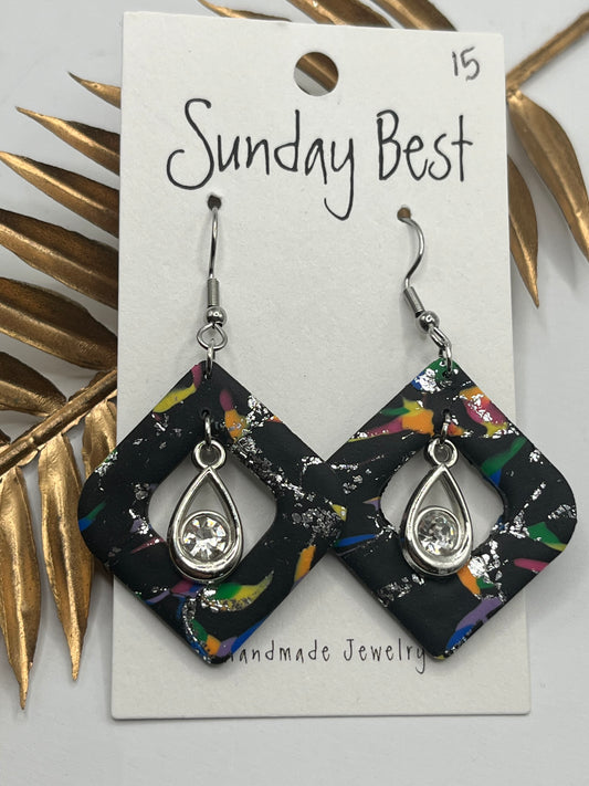 Black Swirl Dangles