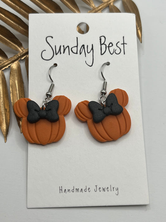 Mouse Pumpkin Dangles