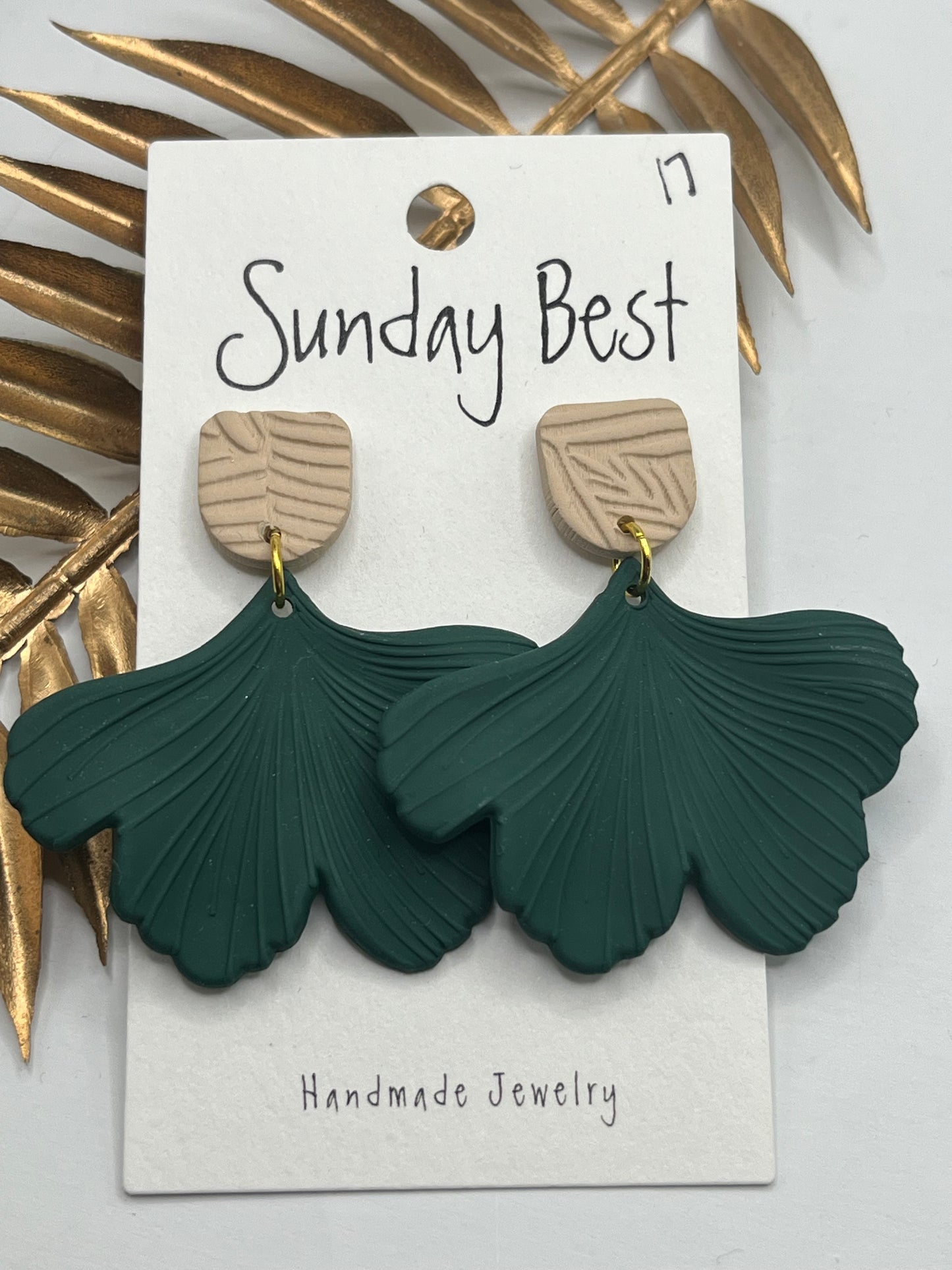 Green Monstera Dangles