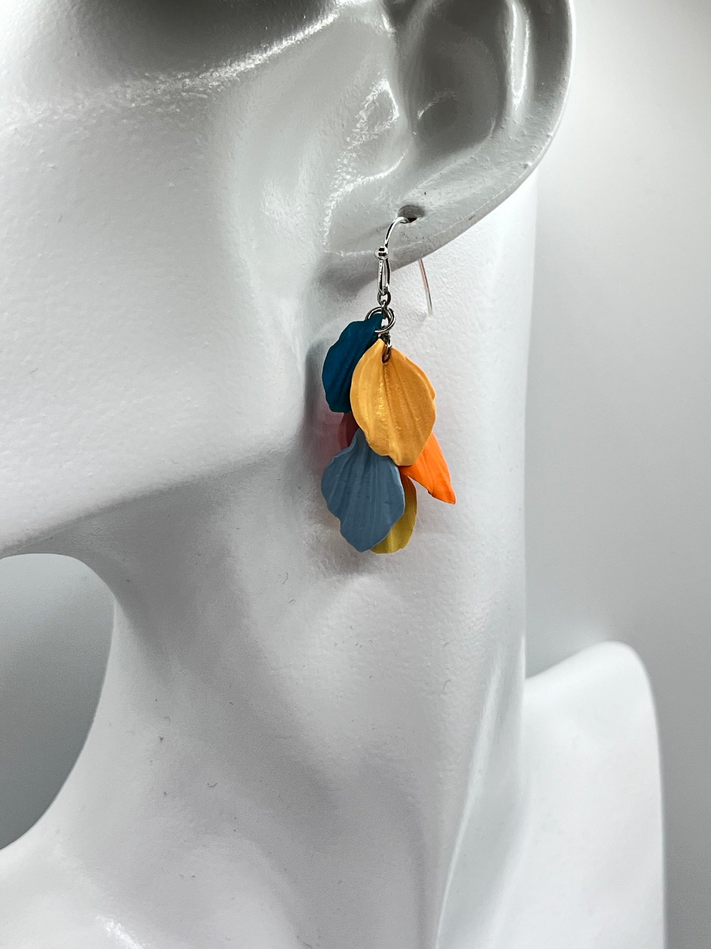 Multicolor Flower Petal Dangles