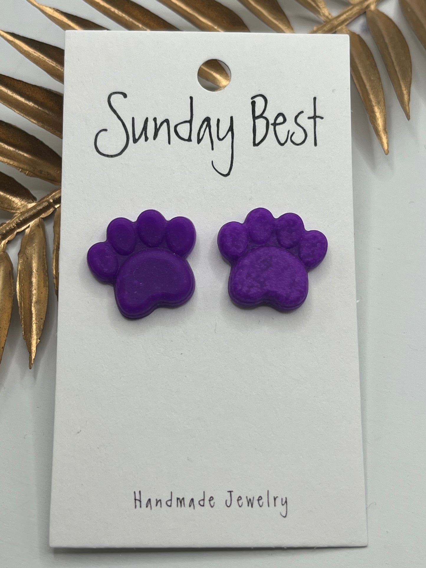 Paw Print Studs