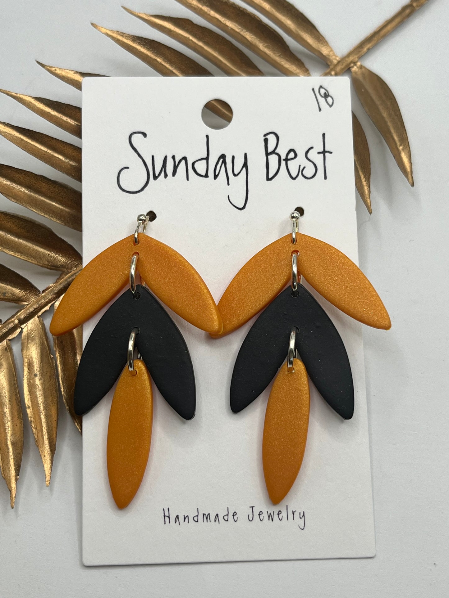 Orange and Black Dangles