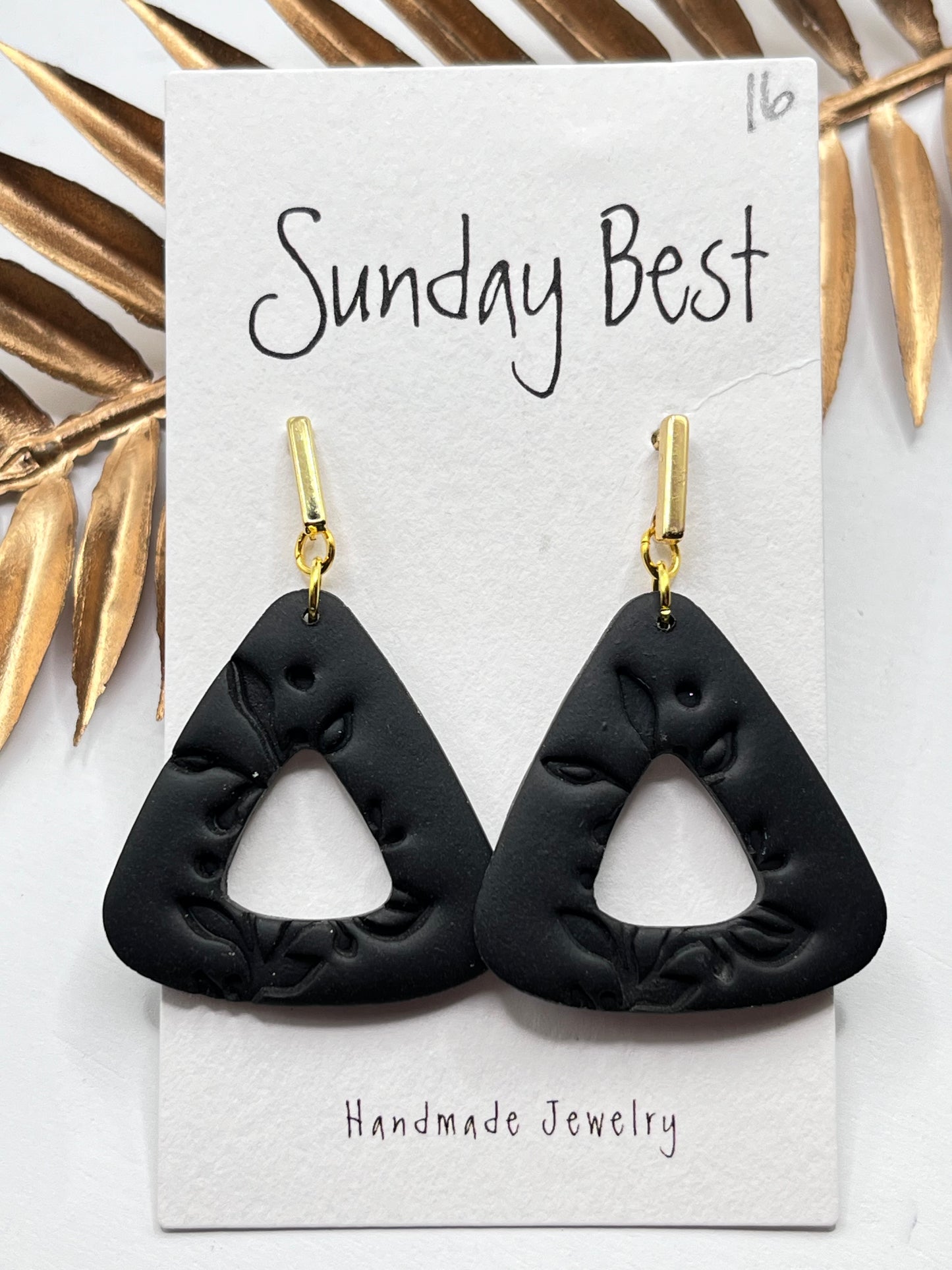 Black Impression Dangles