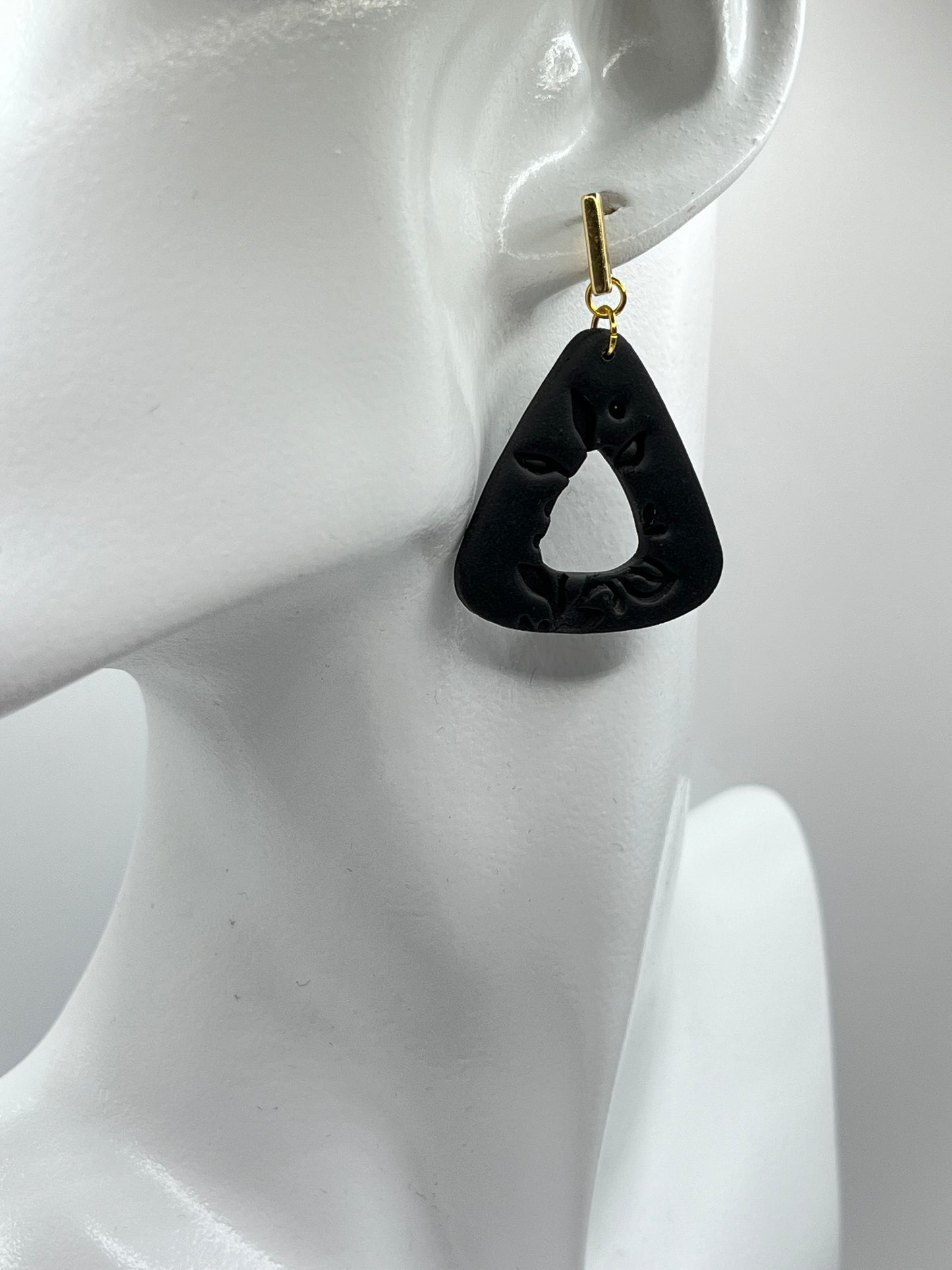 Black Impression Dangles