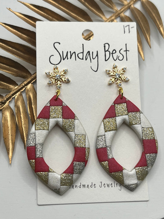 Christmas Checkered Dangles