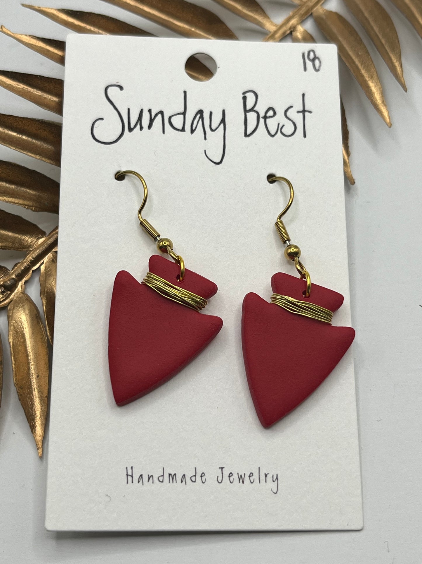 Red Gold Wrapped Arrowheads