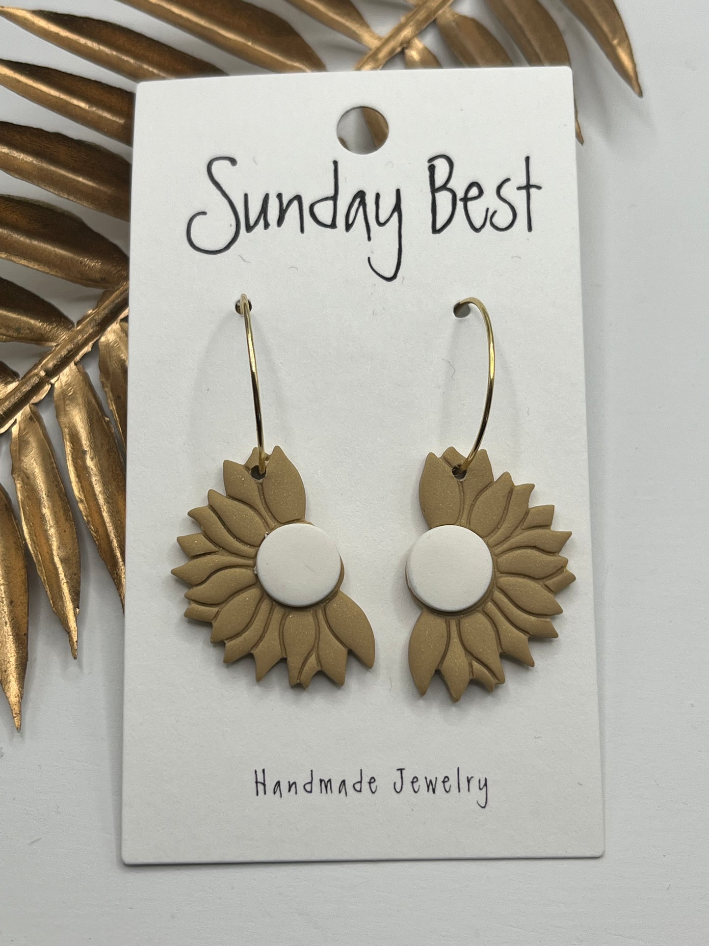 Beige Half Sunflowers