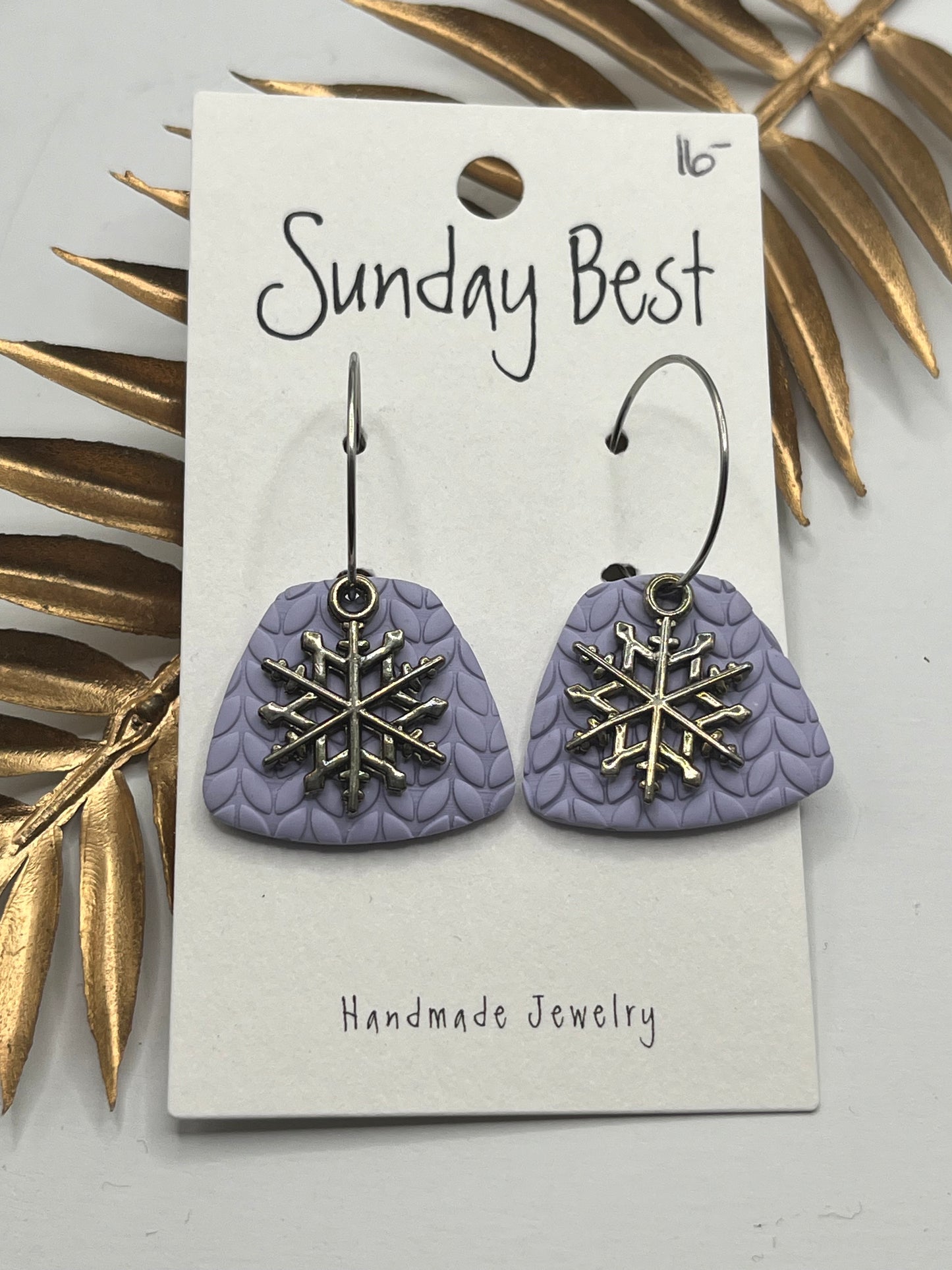 Purple Sweater Snowflakes