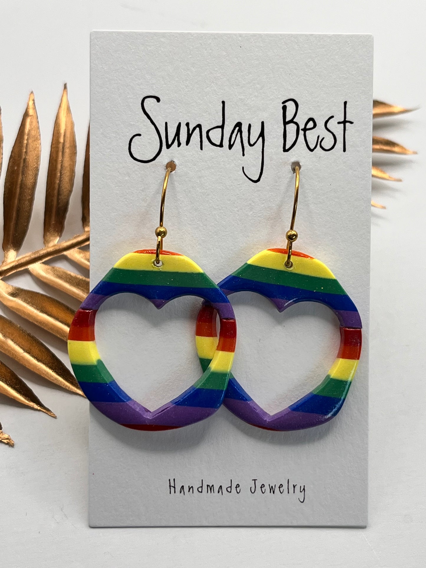 Pride Heart Cutout Dangles