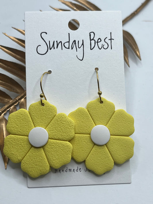 Large Yellow Flower Dangles