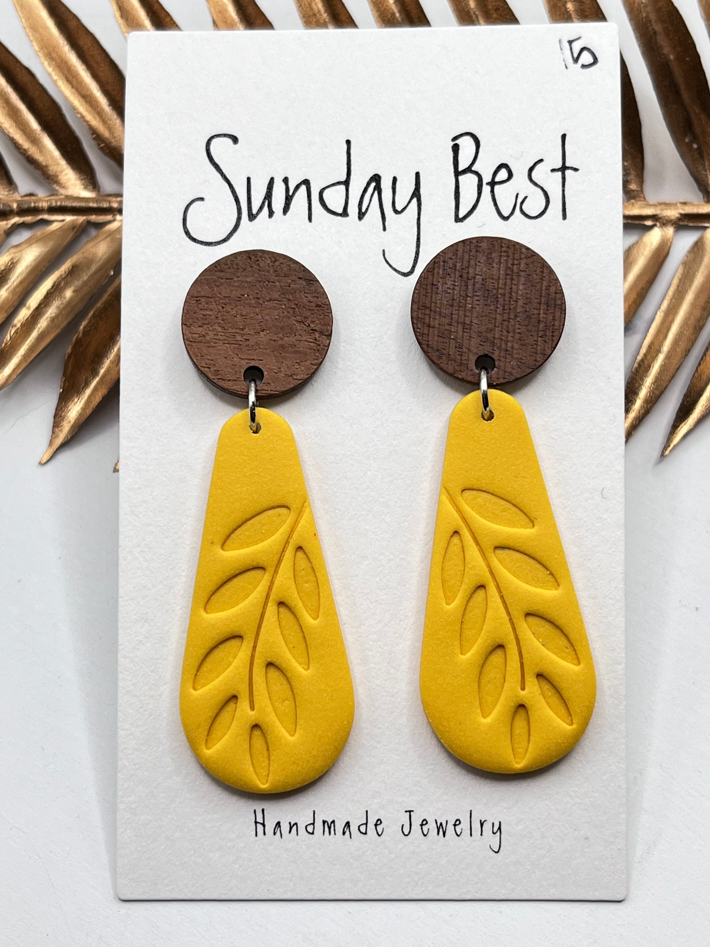 Yellow Leaf Impression Dangles