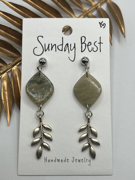 Marble Leaf Dangles